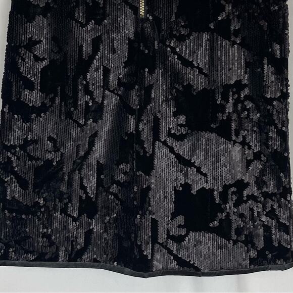 Romeo & Juliet Couture Black Velvet Sequined Y2K  WhimsiGoth Skirt NWOT Size M - Picture 6 of 11